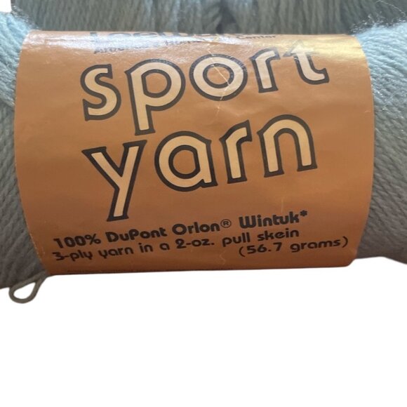 LeeWards Sport Yarn 100% DuPont Orlon Wintuk Medium Williamsburg Blue 2-Oz Pull - Picture 2 of 5